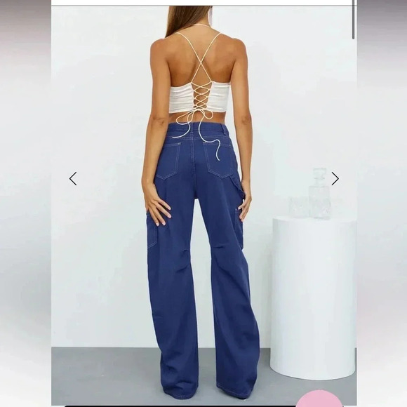 Lioness miami vice carpenter  barrel denim pants - Picture 2 of 7